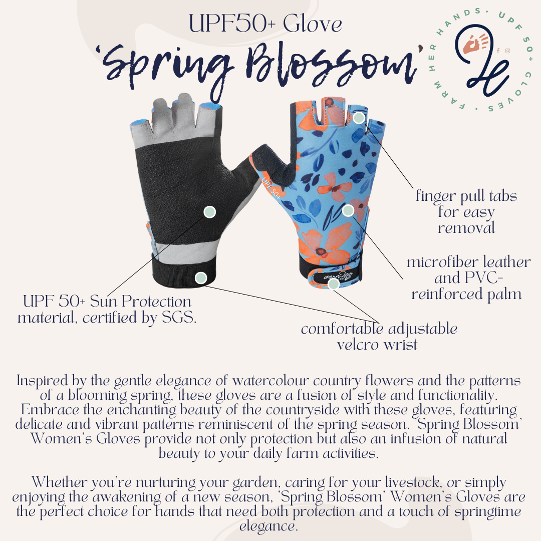 'Spring Blossom' Sun Protection UPF50+ Glove