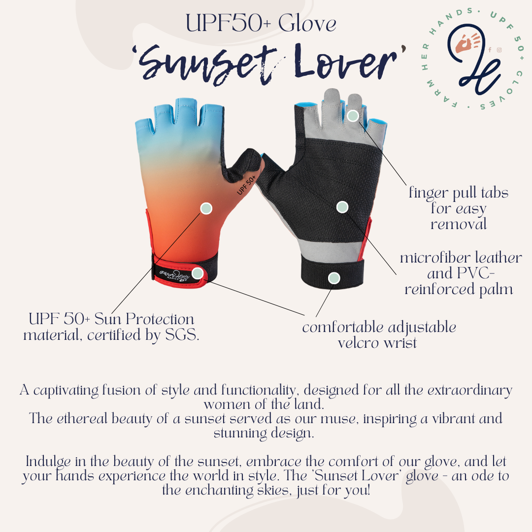 'Sunset Lover' Sun Protection UPF50+ Glove
